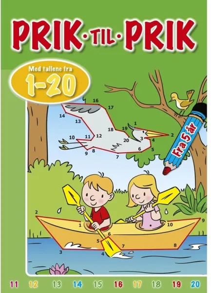 Pisteestä pisteeseen numeroilla 1–20 (Kanootti) - Harrastus - vihkonen